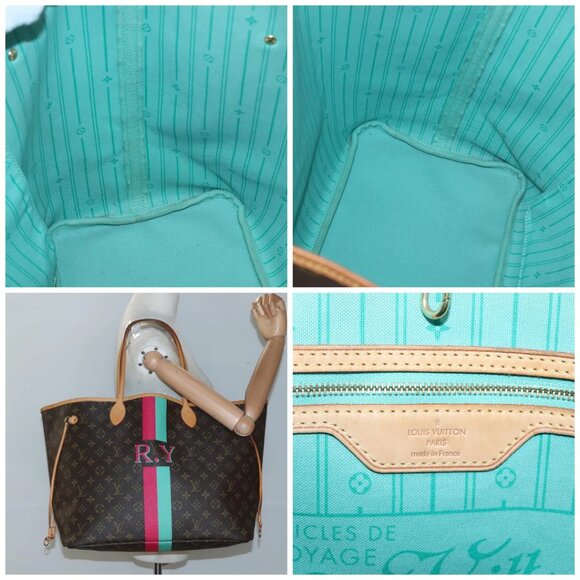 LOUIS VUITTON Monogram LV My Heritage Neverfull GM Tote Bag Red Green - Picture 14 of 14